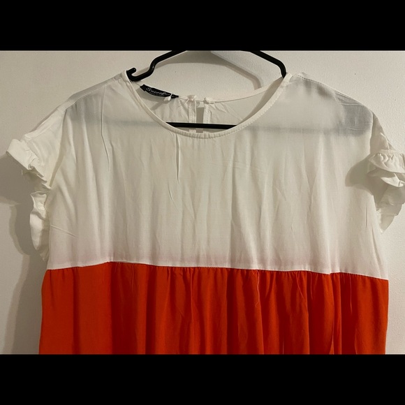tri-color ruffle swing dress - Picture 2 of 2